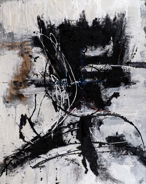 New Wave - 2025 | 68x68cm | acrylic, oil, pastel, glass particles on canvas